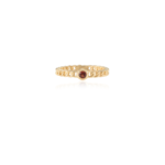 14K Solid Gold Garnet Ring