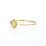 18K Solid Gold Stackable Yellow Sapphire Ring - Image 5