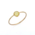 18K Solid Gold Stackable Yellow Sapphire Ring - Image 3