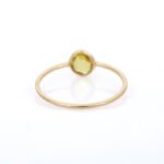 18K Solid Gold Stackable Yellow Sapphire Ring - Image 4