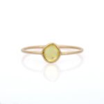 18K Solid Gold Stackable Yellow Sapphire Ring