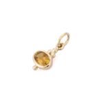 14K Solid Gold Citrine Pendant - Image 2