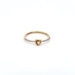14K Solid Gold Heart Shape Citrine Ring