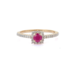 18K Solid Gold Ruby Ring
