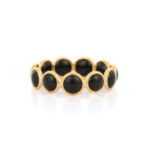 14K Solid Gold Black Onyx Eternity Band
