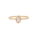 14K Solid Gold Moonstone Ring