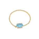 14K Solid Gold Topaz Ring