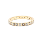 14K Solid Gold Natural Diamond Full Eternity Band