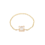 14K Solid Gold Moonstone Ring