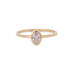 14K Solid Gold Cubic Zirconia Ring