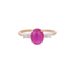 18K Solid Gold Ruby Ring