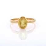 18K 纯金蓝宝石戒指