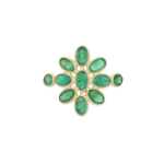 14K 纯金祖母绿戒指