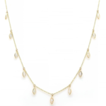 14K Gold Natural Diamond Charm Necklace