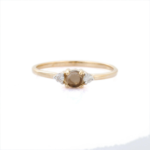18K Solid Gold Quartz Ring