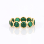 18K Solid Gold Malachite Eternity Band