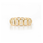 14K Solid Gold Rainbow Moonstone Eternity Band