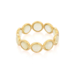 14K Solid Gold Lemon Topaz Eternity Band
