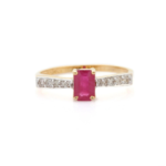 18K Solid Gold Ruby Ring