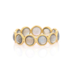 18K Solid Gold Labradorite Eternity Band