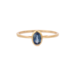 18K Solid Gold Sapphire Ring