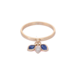 18K Solid Gold Sapphire Ring