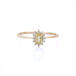18K Solid Gold Quartz Ring