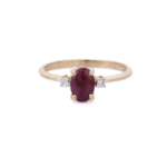 18K Solid Gold Ruby Ring