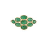 14K Solid Gold Oval Shape Emerald Ring