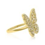 14K Gold  Diamond Butterfly Ring - 图片 3