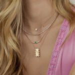 14K Gold Mini Prong Moissanite Diamond Tennis Necklace - 图片 2