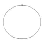 14K Gold Mini Prong Moissanite Diamond Tennis Necklace - 图片 3
