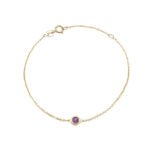14K Solid Gold Bezel Birthstone Bracelet - Image 20