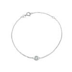 14K Solid Gold Bezel Birthstone Bracelet - Image 12