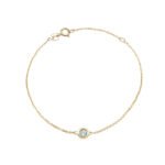 14K Solid Gold Bezel Birthstone Bracelet - Image 19