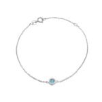 14K Solid Gold Bezel Birthstone Bracelet - Image 11