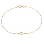 14K Solid Gold Bezel Birthstone Bracelet - Image 21