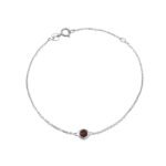 14K Solid Gold Bezel Birthstone Bracelet - Image 10