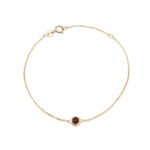 14K Solid Gold Bezel Birthstone Bracelet - Image 16