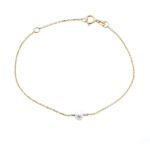 14K Solid Gold Bezel Birthstone Bracelet - Image 23