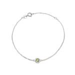 14K Solid Gold Bezel Birthstone Bracelet - Image 7