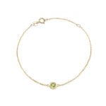 14K Solid Gold Bezel Birthstone Bracelet - Image 6