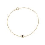 14K Solid Gold Bezel Birthstone Bracelet - Image 14