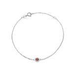 14K Solid Gold Bezel Birthstone Bracelet - Image 8