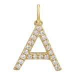 18k Gold  Initial Diamond Charm - Image 24