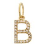 18k Gold  Initial Diamond Charm - Image 25