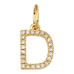 18k Gold  Initial Diamond Charm - Image 27