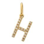 18k Gold  Initial Diamond Charm - Image 8