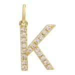 18k Gold  Initial Diamond Charm - Image 11