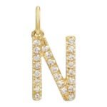 18k Gold  Initial Diamond Charm - Image 14